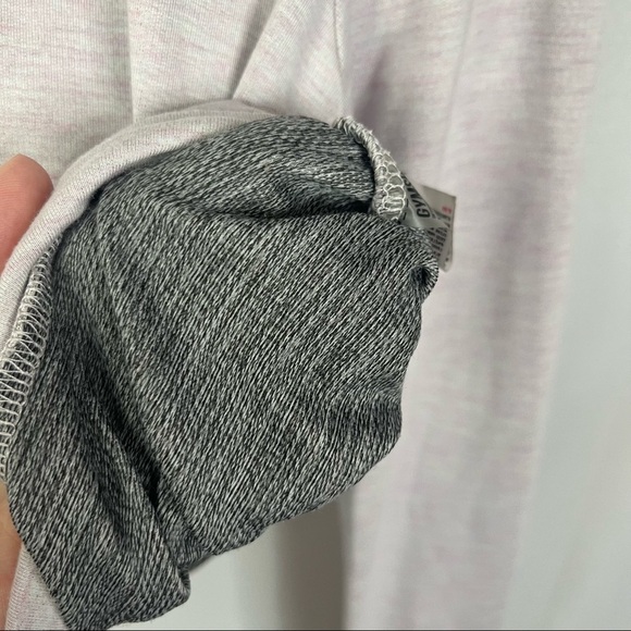 Gymshark Light Marled Pink Crewneck Long Sleeve Cropped Pullover S - Picture 6 of 7